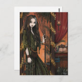 リアーノンボヘミアンコーヒーショップガール ポストカード (正面/裏面)