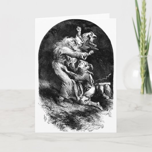 リア王と嵐の中の愚か者 カード (正面)