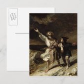 リア王と嵐の中の愚か者 ポストカード (正面/裏面)