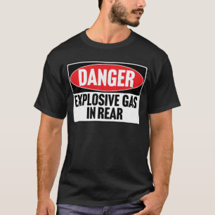 リア・ヴィンテージ・レトロ80s faの危険爆薬ガス tシャツ
