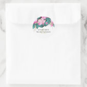 リア・G バジェット ピンクのバラ すもも 現代のウェディングスタイル おしゃれ ラウンドシール (バッグ)