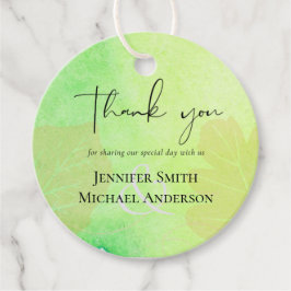 リア・G　予算ウェディング　ウォーターカラー　ターコイズグリーン　青 フェイバータグ