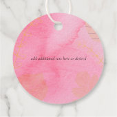 リア・G　予算ウェディング　ピンク　桃の花　水彩　抽象 フェイバータグ (裏面)