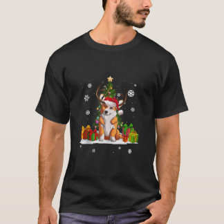 リインダーおもしろいドッグ愛人サンタ帽子醜いクリスマスS Tシャツ