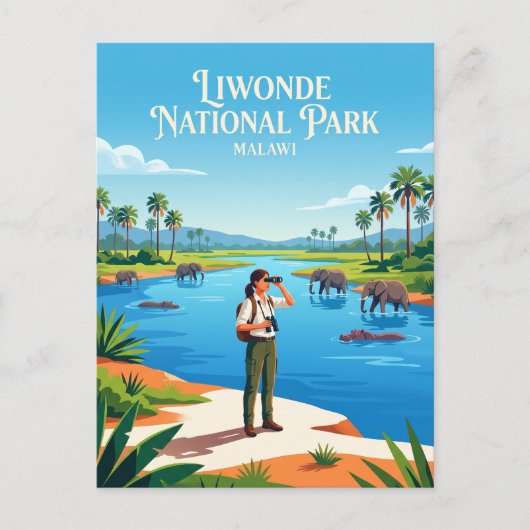 リウォンデ国立公園 マラウイ ポストカード (正面)