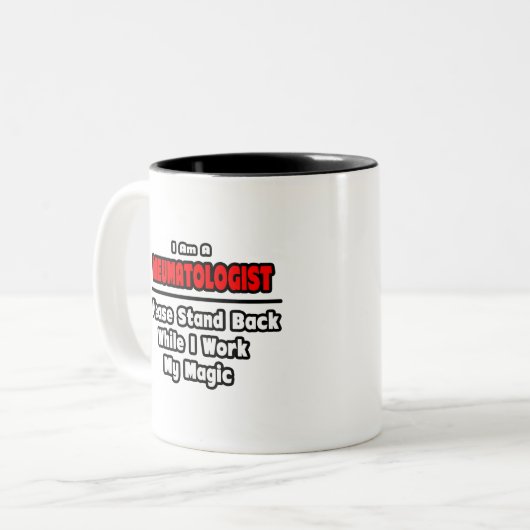 リウマチ学者…自分の作業魔法 ツートーンマグカップ (正面左)