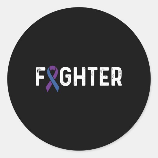 リウマチ認識度リボンRaファイター ラウンドシール (正面)