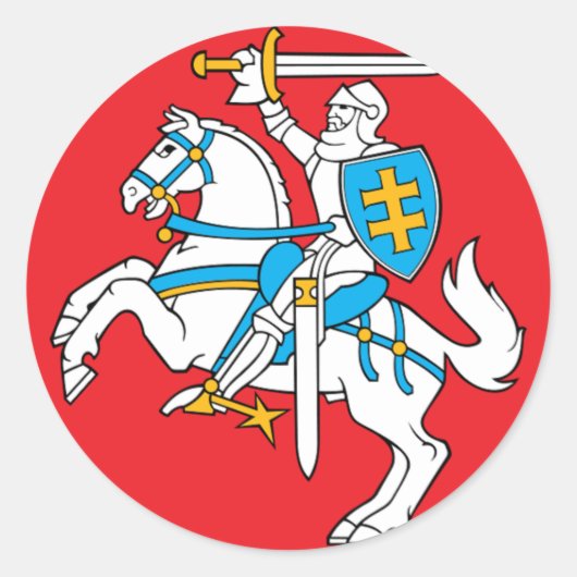 リエツボスバルスティーブベリアヴァ、ヴィティス、リトアニア国旗 ラウンドシール (正面)