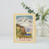 リエティ・サビナヴィンテージイタリアン旅行ポスター広告 ポストカード (スタンド正面)