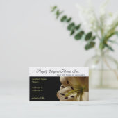 リエレガントリーフラワー名刺 名刺 (スタンド正面)