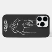 リエンダー動物ライン真夜中トナカイ iPhoneケース (裏面横)