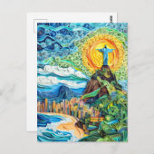 リオの救い主のクイリング・キリスト ポストカード (正面/裏面)