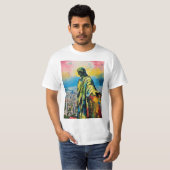 「リオの霊：救い主の手であるジャイアントキリスト」 Tシャツ (正面フル)