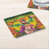 リオカーニバルダンサー スクエアペーパーコースター (アングル)