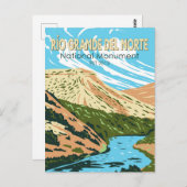 リオグランデデルノルテナショナルモニュメントニューメキシコ ポストカード (正面/裏面)