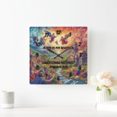 リオシテリア スクエア壁時計 (ホーム)