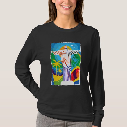 リオデジャネイロのキリスト像 Tシャツ (正面)