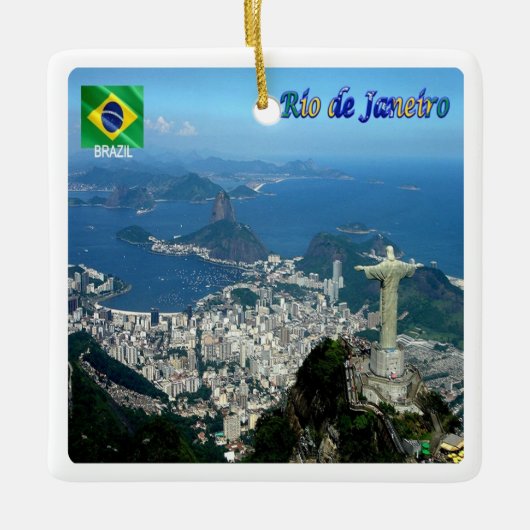 リオデジャネイロのパノラマはzBR023だ。 セラミックオーナメント (正面)
