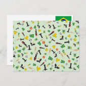 リオデジャネイロのブラジルのサンバのパーティー インビテーションポストカード (正面/裏面)