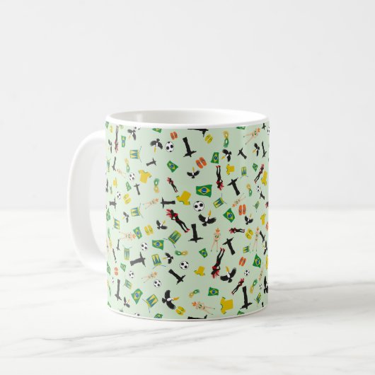 リオデジャネイロのブラジルのパーティー コーヒーマグカップ (正面左)