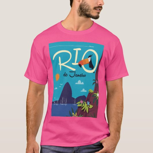 リオデジャネイロのポスター Tシャツ (正面)