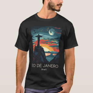 リオデジャネイロのヴィンテージ旅行イラストレーション- Tシャツ