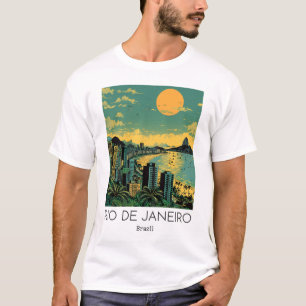 リオデジャネイロのヴィンテージ旅行イラストレーション- Tシャツ