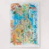 リオデジャネイロの地図 ジグソーパズル (縦)