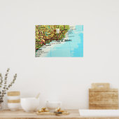 リオデジャネイロの地図 ポスター (キッチン)