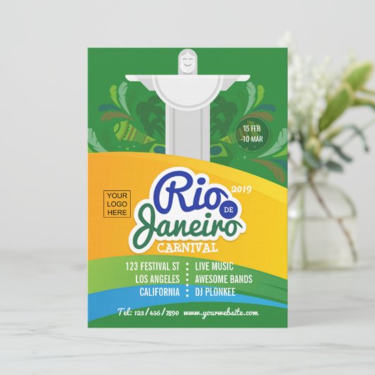 リオデジャネイロカーニバルカスタムロゴと写真の追加 (スタンド正面)