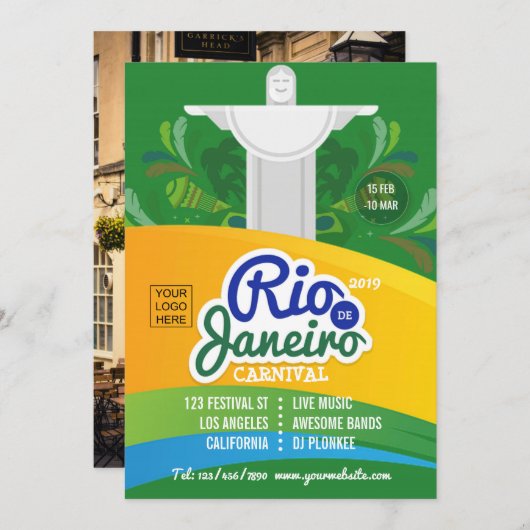 リオデジャネイロカーニバルカスタムロゴと写真の追加 (正面/裏面)