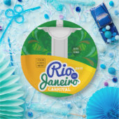 リオデジャネイロカーニバルカスタムロゴの追加 ペーパープレート (パーティー)