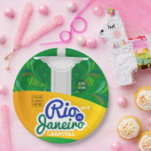 リオデジャネイロカーニバルカスタムロゴの追加 ペーパープレート (パーティー)