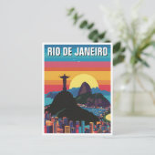 リオデジャネイロキストザリデエマーレトロヴィンテージ ポストカード (スタンド正面)