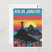 リオデジャネイロキストザリデエマーレトロヴィンテージ ポストカード (正面/裏面)