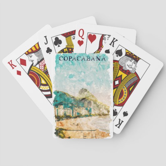 リオデジャネイロコパカバーナビーチ絵画ズ トランプ (裏面)