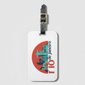 リオデジャネイロシティスカイラインヴィンテージ街並 ラゲッジタグ (正面縦)