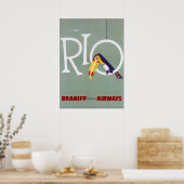 リオデジャネイロブラジルのヴィンテージ旅行ポスター ポスター (キッチン)