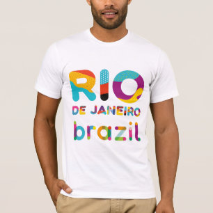 リオデジャネイロブラジルカラフル文字 Tシャツ