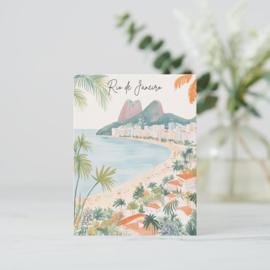 リオデジャネイロブラジルガウアッシュイラストレーション旅行 ポストカード (スタンド正面)