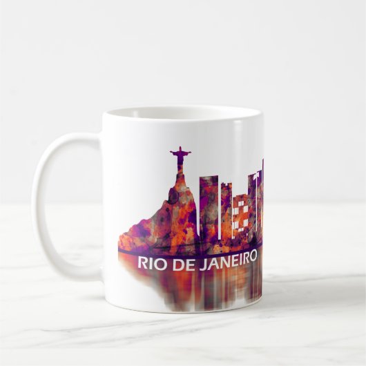 リオデジャネイロブラジルスカイライン コーヒーマグカップ (左)