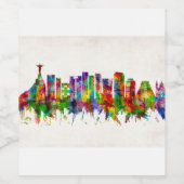 リオデジャネイロブラジルスカイライン ワインラベル (シングルラベル)