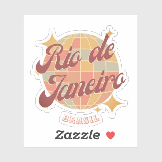 リオデジャネイロブラジルディスコレトロヴィンテージ シール (シート)