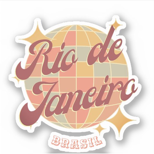 リオデジャネイロブラジルディスコレトロヴィンテージ シール (正面)