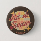 リオデジャネイロブラジルディスコレトロヴィンテージ 缶バッジ (正面)