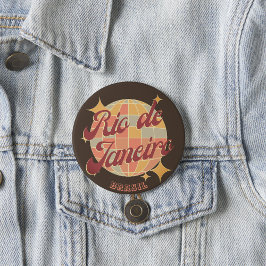 リオデジャネイロブラジルディスコレトロヴィンテージ 缶バッジ