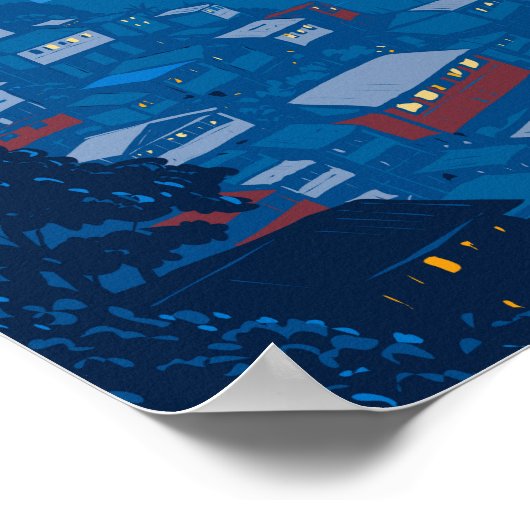 リオデジャネイロブラジルファヴェラトラベルアートヴィンテージ ポスター (角)