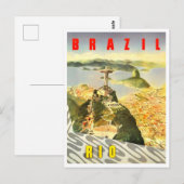 リオデジャネイロブラジルヴィンテージ旅行はがき ポストカード (正面/裏面)
