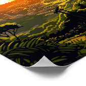 リオデジャネイロブラジルヴィンテージ旅行イラストレーション ポスター (角)