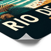 リオデジャネイロブラジルヴィンテージ旅行ポスター ポスター (角)